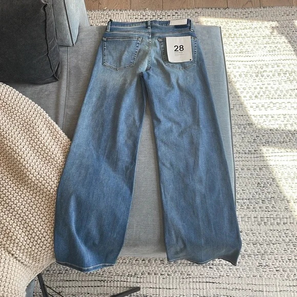 Re/Done Wide Leg Jeans Size 28 Blasted wash 🌹 - Picture 13 of 16